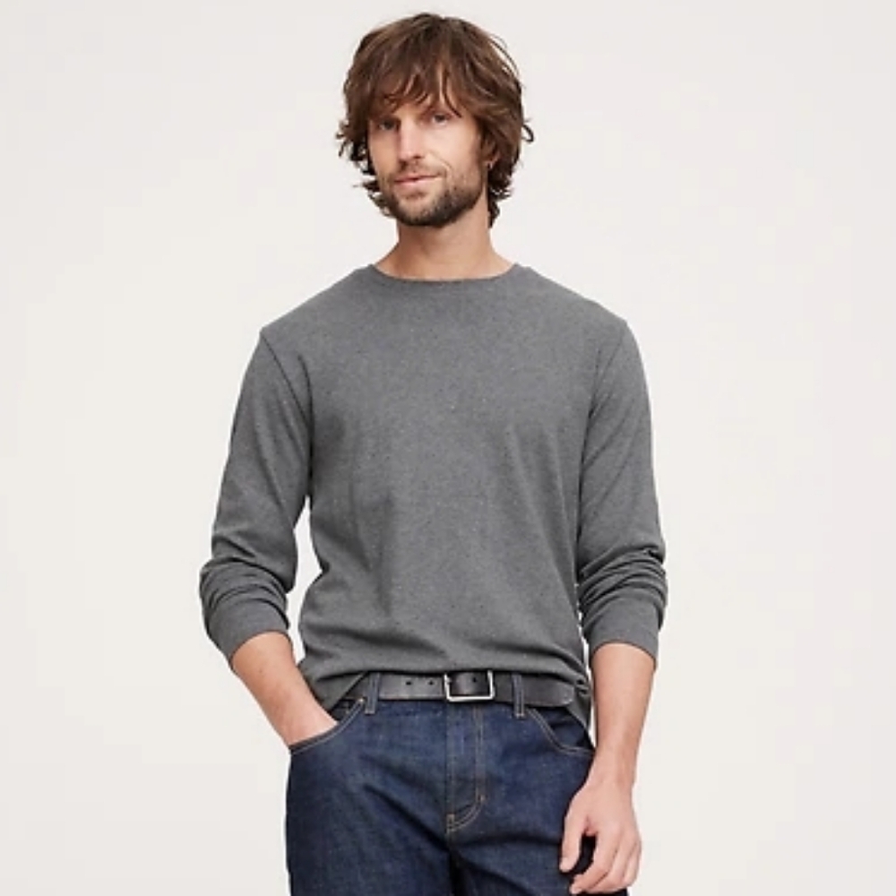 Banana Republic Large Luxury Touch Performance Long Sleeve Shirt Cotton Preppy